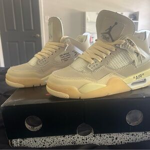 Nike Air Jordan 4 Retro in Cream and Tan